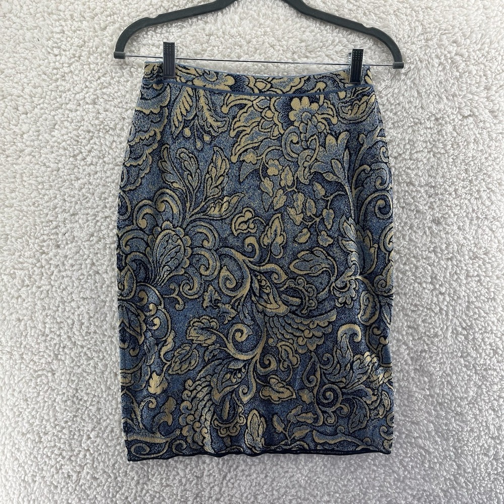 Peruvian Connection Fernwood Pencil Skirt Size Small Knit Quiet Luxury NWT